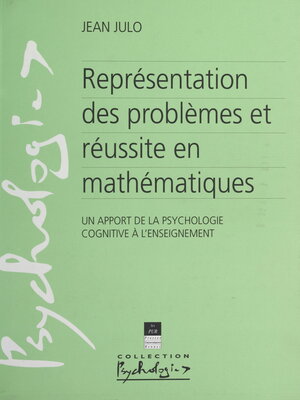 cover image of Représentation des problèmes et réussite en mathématiques